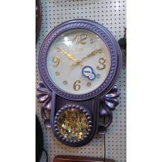 OkaeYa round type wall clock purple color